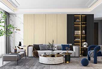 白城轻奢风格-客厅